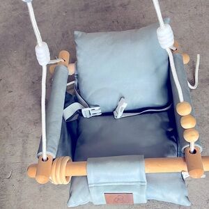 Indoor organic padded baby swing
